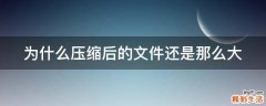 为什么压缩后的文件还是那么大