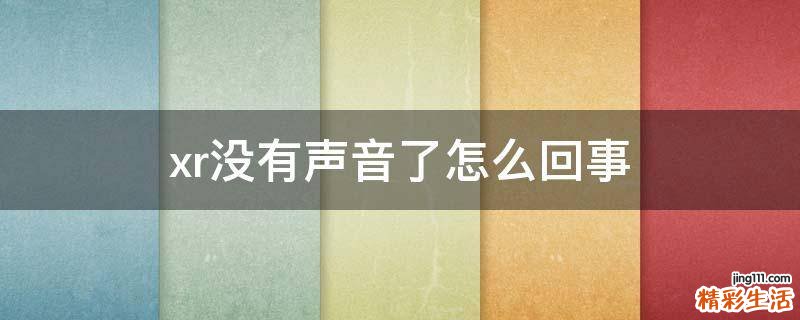xr没有声音了怎么回事