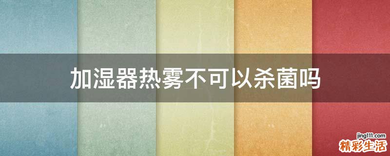 加湿器热雾不可以杀菌吗