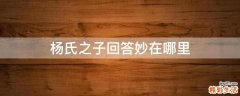 杨氏之子回答妙在哪里