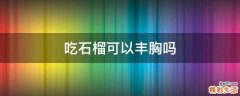 吃石榴可以丰胸吗