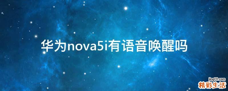 華為nova5i有語音喚醒嗎