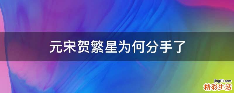 元宋贺繁星为何分手了