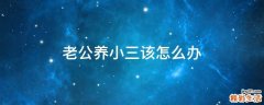 老公养小三该怎么办