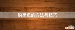 钓黑鱼的方法与技巧