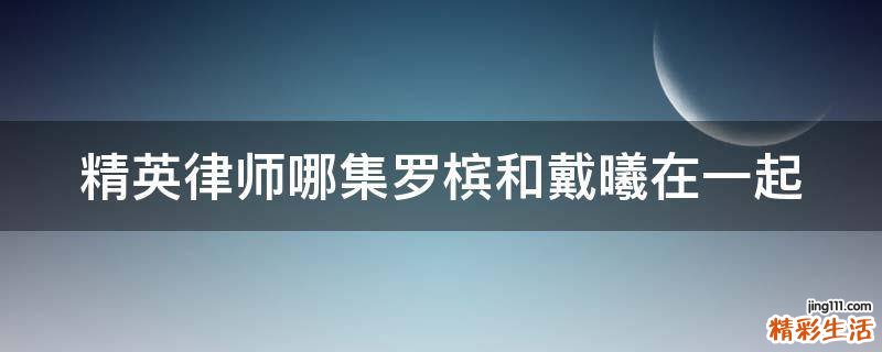 精英律师哪集罗槟和戴曦在一起