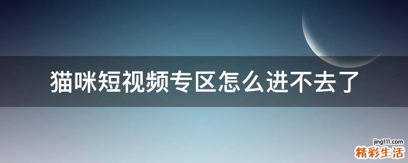 貓咪短視頻專區(qū)怎么進(jìn)不去了