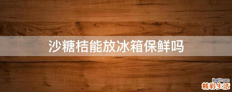 沙糖桔能放冰箱保鲜吗