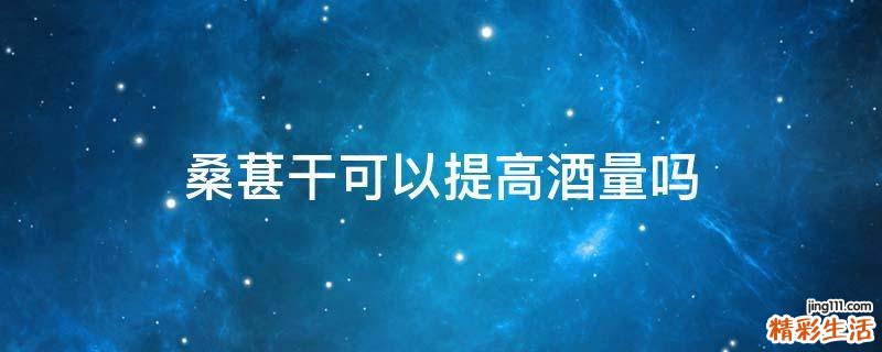 桑葚干可以提高酒量吗