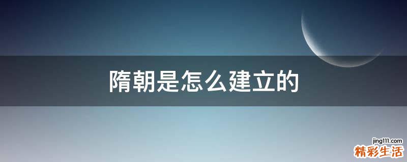 隋朝是怎么建立的
