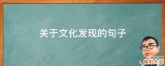 关于文化发现的句子