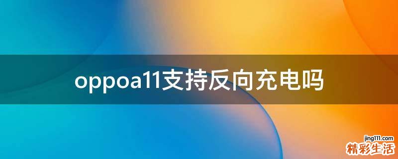 oppoa11支持反向充电吗