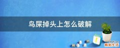 鸟屎掉头上怎么破解