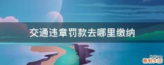 交通违章罚款去哪里缴纳