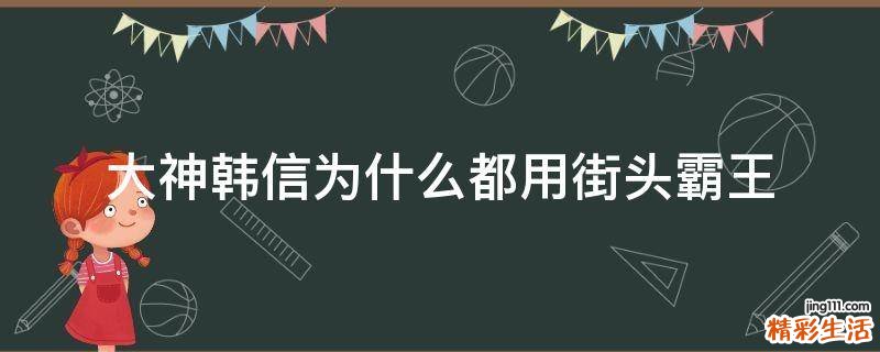 大神韩信为什么都用街头霸王