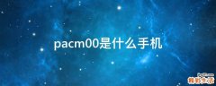 pacm00是什么手机