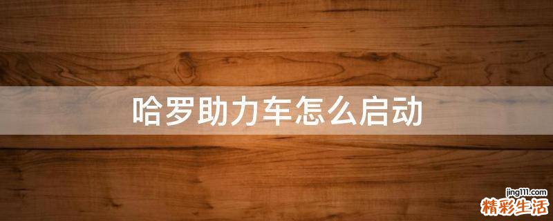 哈罗助力车怎么启动