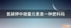氮磷钾中微量元素是一种肥料吗