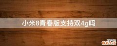 小米8青春版支持双4g吗