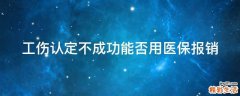 工伤认定不成功能否用医保报销