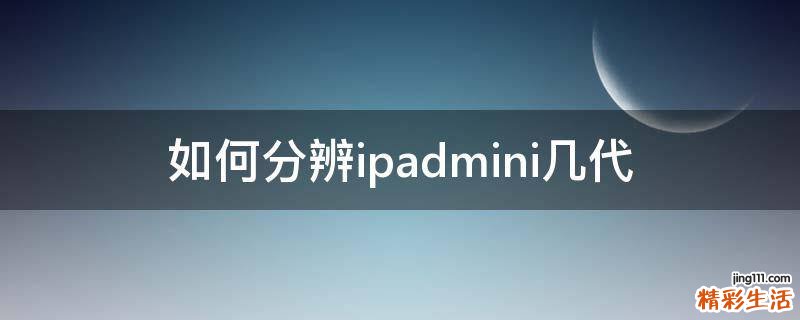 如何分辨ipadmini几代