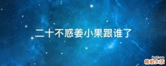 二十不惑姜小果跟谁了