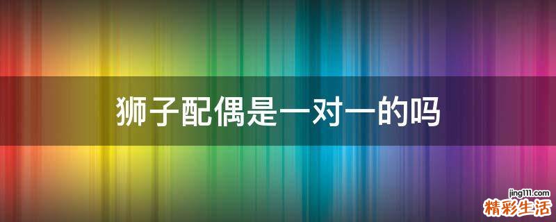 獅子配偶是一對(duì)一的嗎