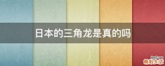 日本的三角龙是真的吗