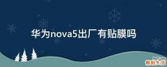 华为nova5出厂有贴膜吗