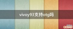 vivoy93支持otg吗