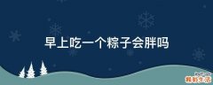 早上吃一个粽子会胖吗