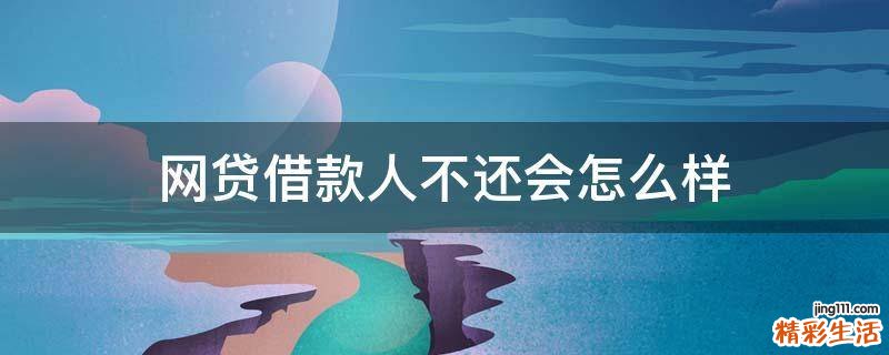 网贷借款人不还会怎么样