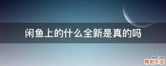 闲鱼上的什么全新是真的吗