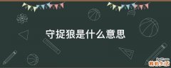 守捉狼是什么意思