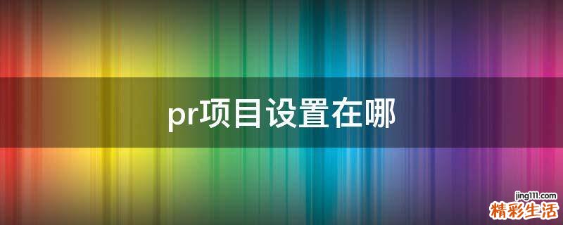 pr项目设置在哪