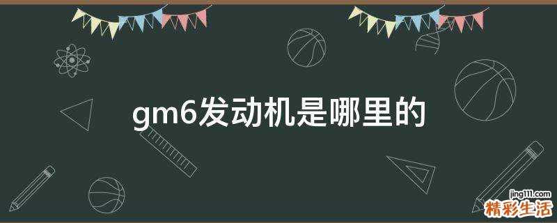 gm6发动机是哪里的