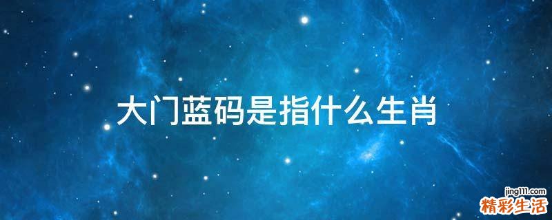 大门蓝码是指什么生肖