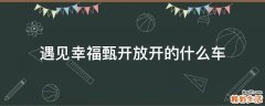 遇见幸福甄开放开的什么车