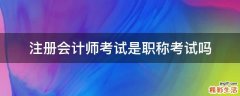 注册会计师考试是职称考试吗