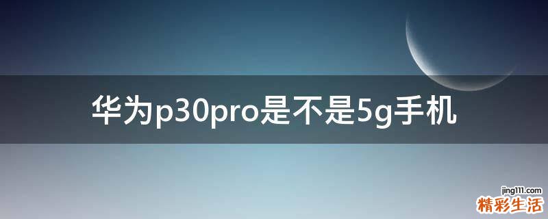 华为p30pro是不是5g手机