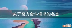 关于努力奋斗读书的名言