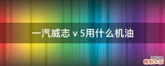 一汽威志ⅴ5用什么机油