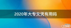 2020年大专文凭有用吗