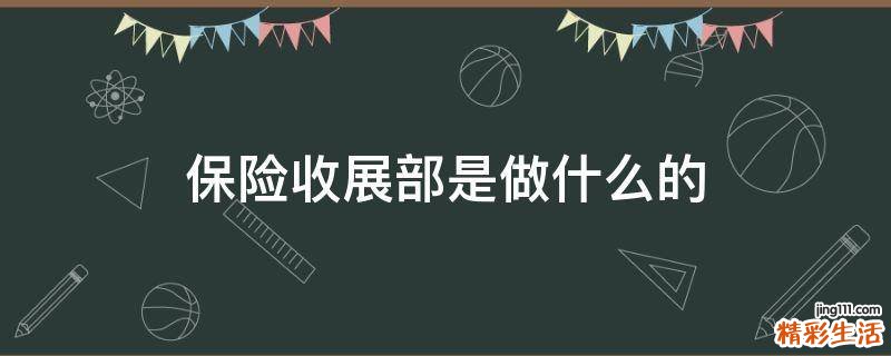 保险收展部是做什么的