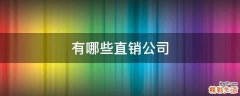 有哪些直销公司