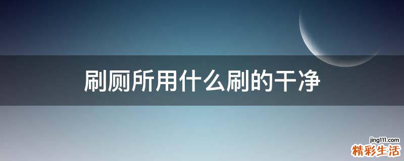 刷厕所用什么刷的干净