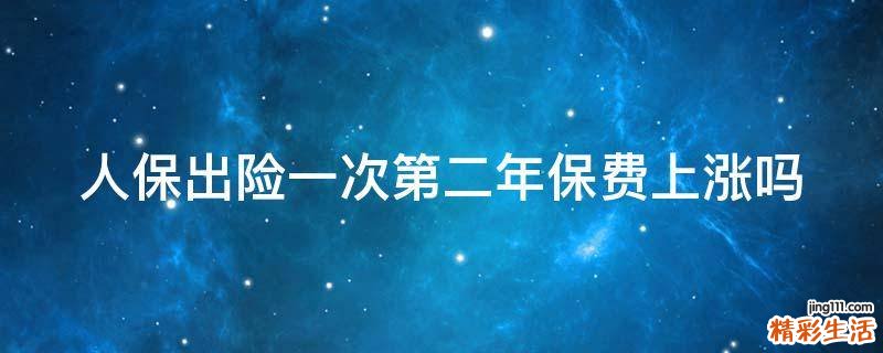 人保出险一次第二年保费上涨吗