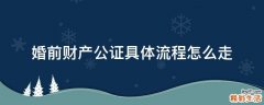 婚前财产公证具体流程怎么走