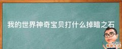 我的世界神奇宝贝打什么掉暗之石