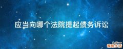 应当向哪个法院提起债务诉讼